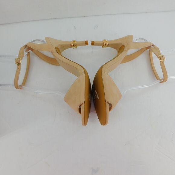 Coach Women's Regina Ankle Strap Sandals Beechwood Suede Heels Size 7 New - Picture 8 of 12